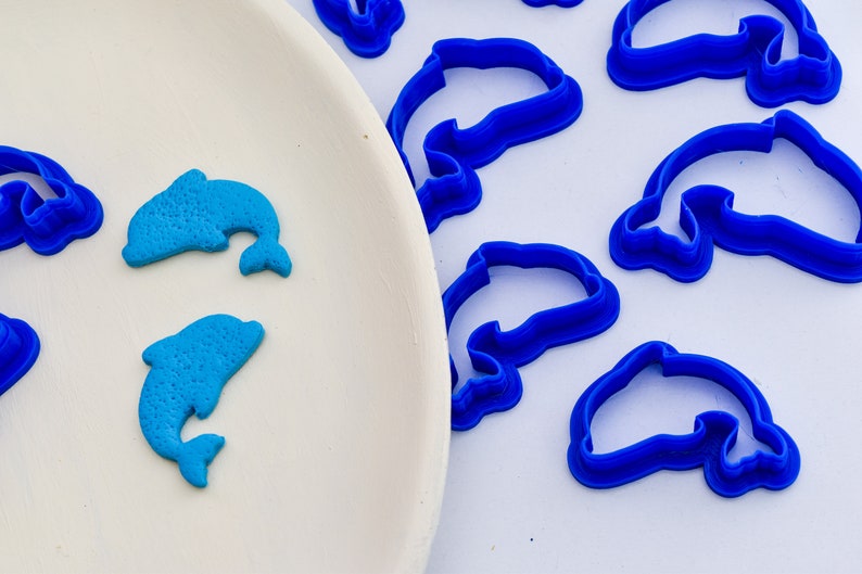 Dolphin Silhouette Mirror Cutter/ 8 Sizes/ Cutter/ Cutter/ Clay Cutter