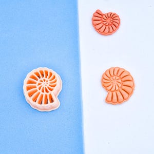 Shell Cutter with Lines/ 5 Sizes / Clay Cutter/ Clay Cutter/ Polymer Clay/ Clay Jewelry/ Mold