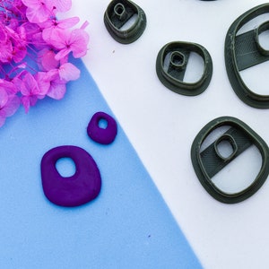Organic Square Cutter / 6 Sizes / Clay / Polymerclaycutter / Clay Cutter / Mold