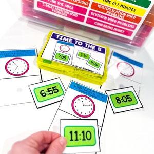 Math Task Boxes: Set 2 (grades 3-5) With Carrying Case - Etsy