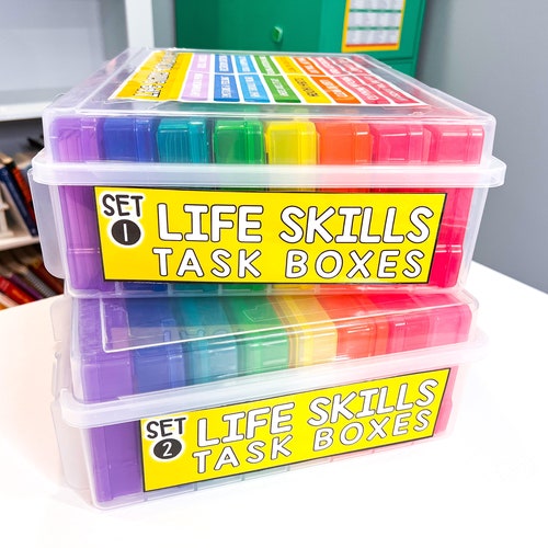 Life Skills Task Boxes - with 2 carrying cases