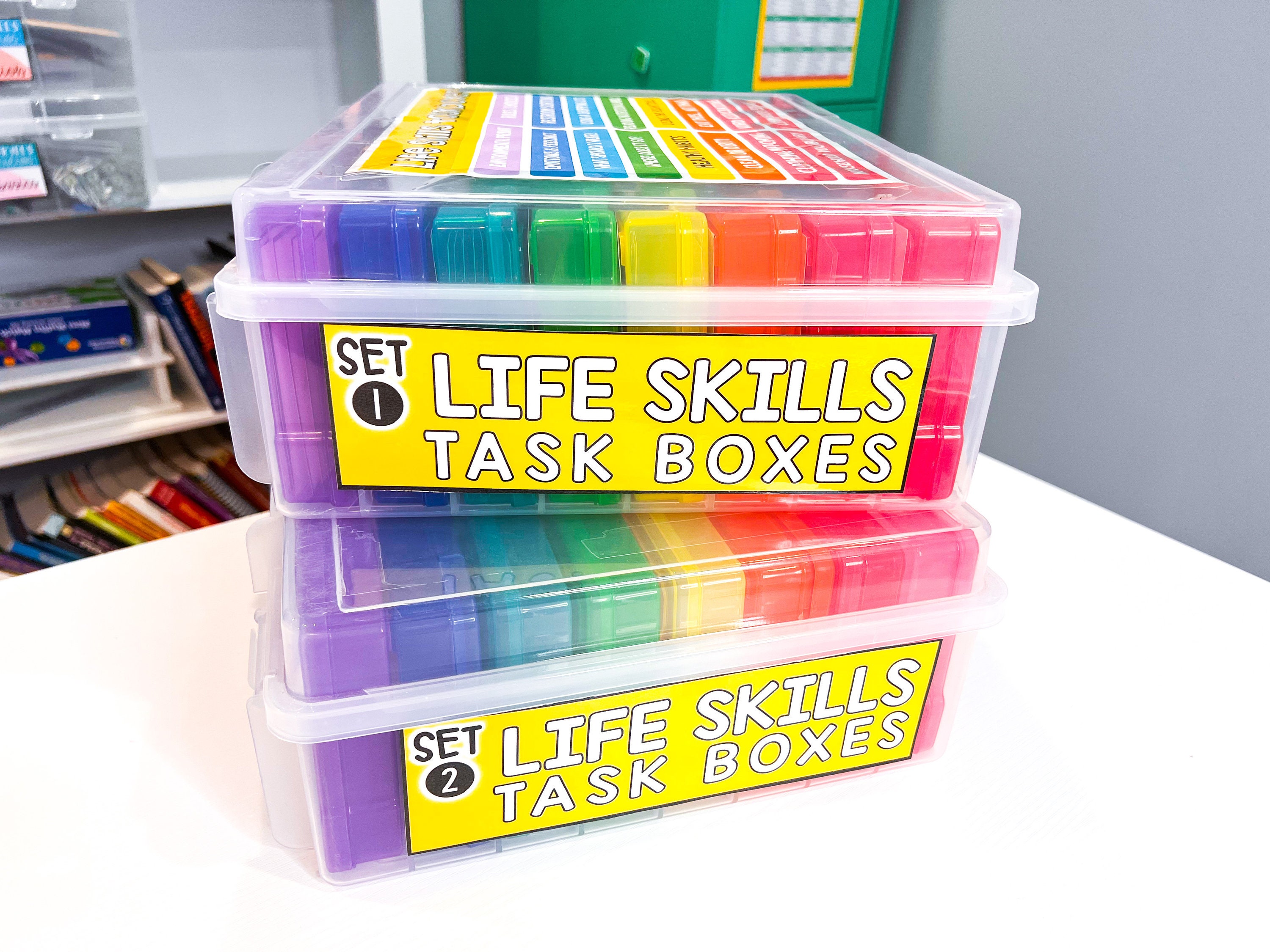 Life Skills Task Boxes - With 2 Carrying Cases - Etsy