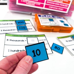 Math Task Boxes: Set 2 (grades 3-5) With Carrying Case - Etsy