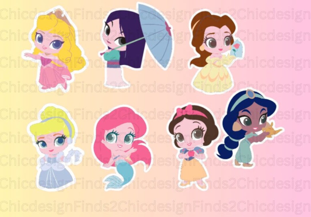 Disney's Princess Sticker Bundle/princess Waterproof Decal for Journal ...