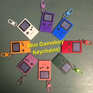 Mini Gameboy Keychain | Retro Handheld Console Keyring | Gamer Gift | Pixel Art Keychain | 90s Nostalgia Accessory | Cute Gaming Gift