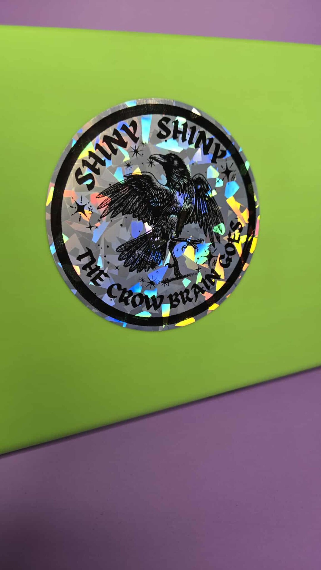 Holographic Crow Sticker: