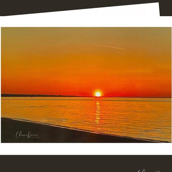 Sunset Photo, Note Card Handmade with Envelope, Nature Greeting Cards, Colorful Cards, Thank You Card,