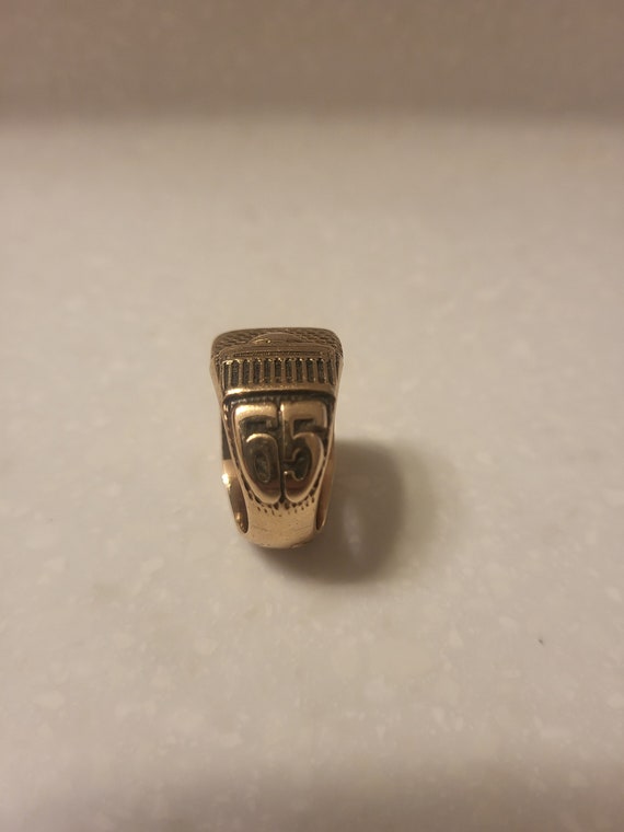 1965 14k Gold MIT Clas Ring Size 9.5 - image 2
