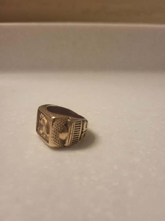 1965 14k Gold MIT Clas Ring Size 9.5 - image 7