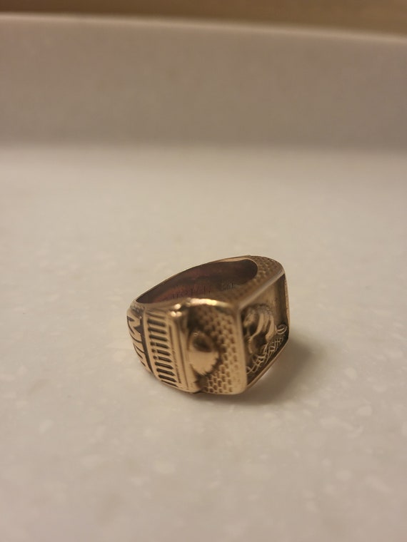 1965 14k Gold MIT Clas Ring Size 9.5 - image 4