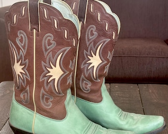 Vintage Cowboy Boots Retro 2000s Y2K + Corral + 1976 + Hearts +