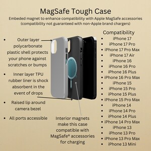 Mountain Americana Magsafe Compatible Tough Phone Case fits iPhone 17 16 15 14 13 Plus Pro Max Air Retro Nature Landscape Stag Deer Outdoors image 3