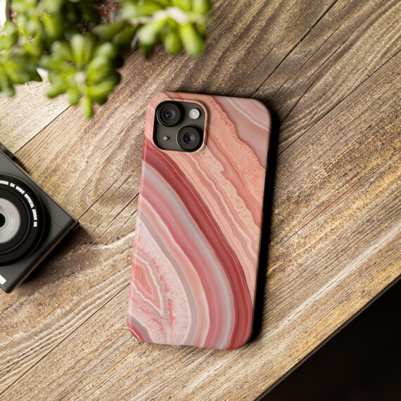 Slim Snap Thin Phone Case fits iPhone 17 Air 16 15 14 13 12 11 Plus Pro Max Mini | Peach Pink Rose Quartz Faux Marble Geode Agate Wireless Slim Snap Thin Phone Case fits iPhone 17 Air 16 15 14 13 12 11 Plus Pro Max Mini | Peach Pink Rose Quartz Faux Marble Geode Agate Wireless