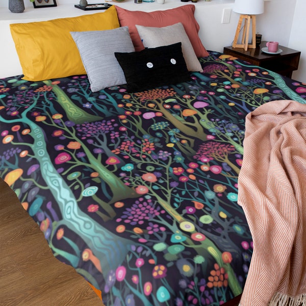 Blacklight Bedding Etsy