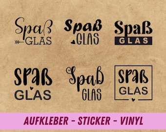 Aufkleber SpaßGlas | Aufkleber Süßigkeiten Glas | Sticker Spaß Glas | Glasaufkleber | Glück im Glas | Vinylaufkleber | Geschenkidee