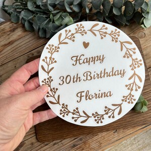 Vinyl Aufkleber mit Wunschtext, personalisiert Geschenkidee für Hochzeit, Taufe, Kommunion, Geburtstag, Einzug, Jubiläum und vieles mehr. Bild 8