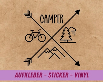 Aufkleber für Camper | Aufkleber für Wohnwagen und Wohnmobil | Autoaufkleber | Vinylaufkleber | Wohnwagenaufkleber | Camping Aufkleber