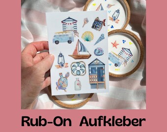 Nautical Rub-On Stickers | Sea Love Rub-On Stickers | Nautical Stickers | R004