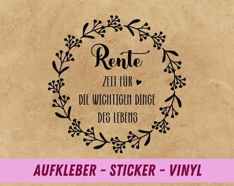Aufkleber Rente | Gießkanne Aufkleber | Geschenk Rente | Geschenkidee Ruhestand | Aufkleber Ruhestand | Dekoration Gießkanne
