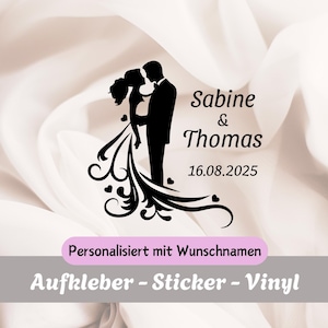 Aufkleber Hochzeit, personalisiert | Hochzeitsaufkleber | Glasaufkleber | Hochzeitsgeschenk Gießkanne | Geschenkidee Laterne | Wunschtext