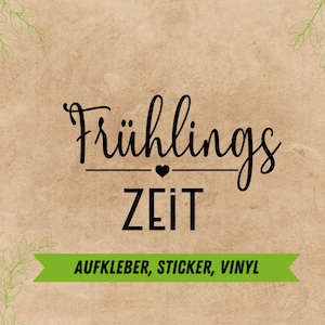 Aufkleber Frühling | Frühlingsdekoration | Osterdeko | Fensteraufkleber | Hallo Frühling | Vinylaufkleber für alle glatten Oberflächen