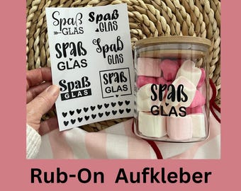 RubOn Fun Jar Stickers | Candy Jar Stickers | Fun Jar Stickers | Glass Stickers | Happiness in a Jar | Gift Idea | R001