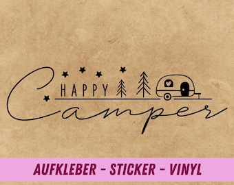 Aufkleber für Camper-Fans | Aufkleber für Wohnmobil Wohnwagen | Autoaufkleber | Vinyl Aufkleber | Glassticker | Camping Aufkleber