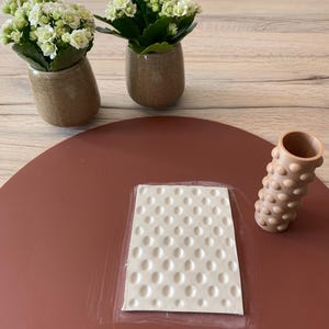 Debossed Bubbels - Texture roll for ceramic and pottery                                Pottery Tool, Textured Clay Roller, DIY Clay Stamping