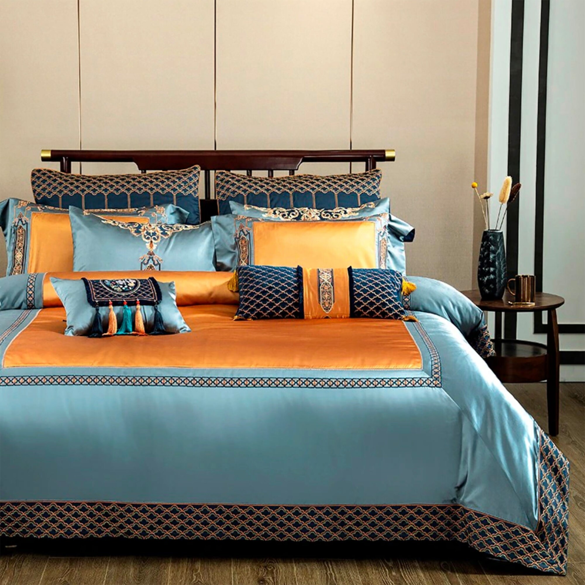 lv2 louis vuitton custom bedding set #1 (duvet cover & pillowcases)