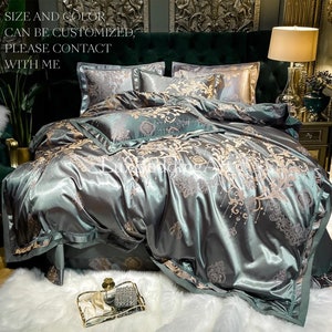 003 Louis Vuitton 6pcs Authentic LUXURY BED SET SATIN made in