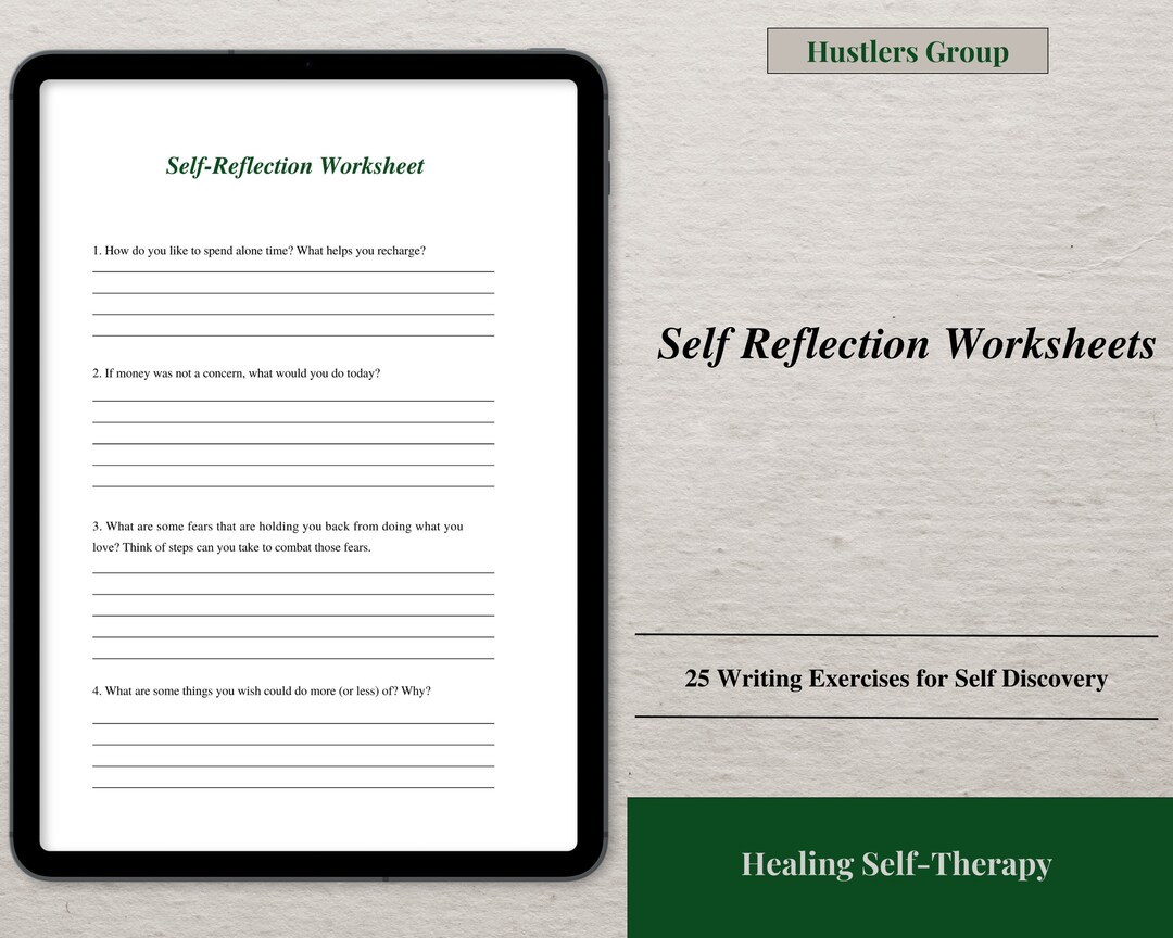 25 Self Reflection Writing Prompts Activities for Mental - Etsy