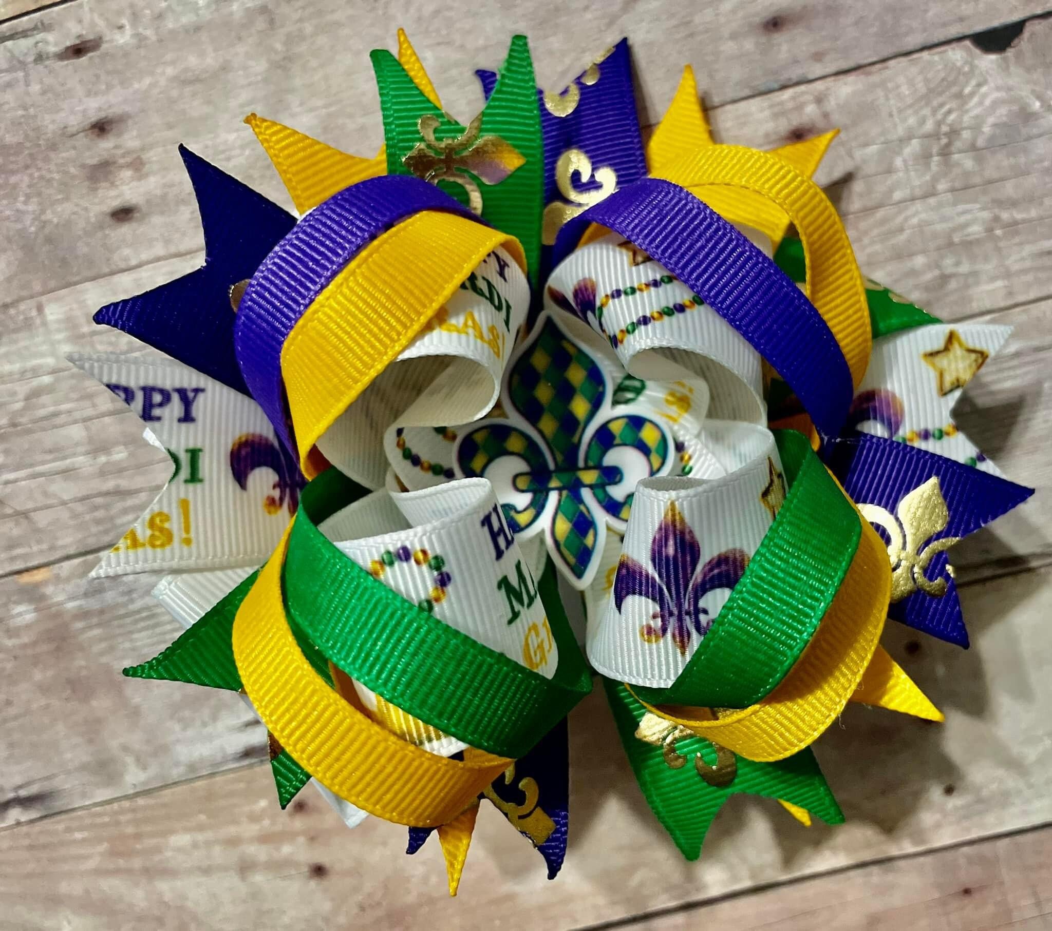 mardi gras pom pom garland