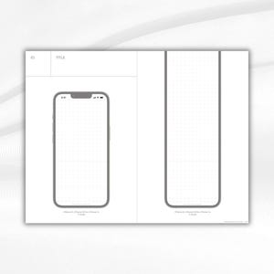 May include: A mockup of a smartphone screen with a white background and a grey border. The screen is blank.