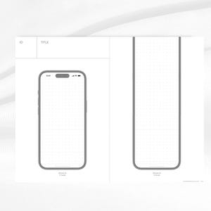 May include: A mockup of an iPhone 13 Pro Max with a white background. The phone is in portrait mode and has a black screen with a grid pattern.