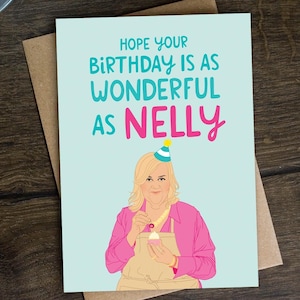 Lustige Nelly Geburtstagskarte für Sie, Freundin, Mutter, Schwester, Tochter, Kuchenliebhaber, GBBO Kandidat, Bäcker, Backen, Humor, Geburtstagskarte