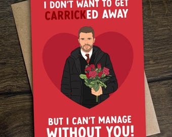 Michael Carrick Valentine's Day Card for United Football Fan Husband, Boyfriend, Manchester, Soccer Player - I Can't Manage Without You!