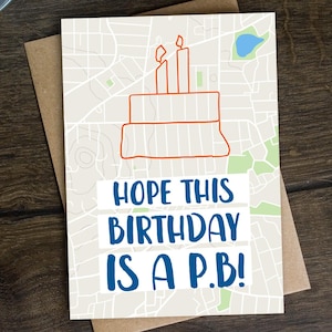 Funny Birthday Card for Runner, Fitness Lover, Him, Cycling, Friend, Sport, Personal Best, Kudos, Team - Hope this Birthday is a P.B!
