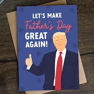 Lustige Donald Trump Vatertagskarte für Papa, Stiefvater, Opa, Opa, Opa, Präsident POTUS, Elon Musk, Republikaner, USA, Amerika