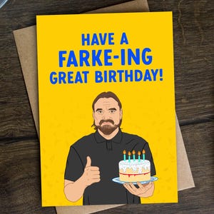 Lustige Geburtstagskarte Daniel Farke für Leeds Football Fan, für Ihn, Bruder, Vater, Freund, Freund - Have a Farke-ing Great Birthday