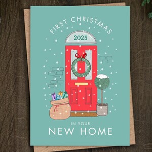 Erste Weihnachten in Ihrem neuen Zuhause Weihnachtskarte für Sie, Ihn, Paar, Sohn, Tochter, Freund, Schwester, Bruder, Weihnachten, 1.Haus, 2025 Andenken