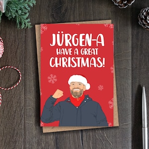Lustig Jurgen Klopp Weihnachtskarte für Ihn, Fußball Weihnachtskarte für Bruder, Sohn, Papa, Freund, Ehemann, Freund, Jurgen Klopp, Fußball, Sport