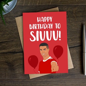 Funny Birthday Card | Football Bday Card for Him, Boyfriend, Brother, Son, Husband, Dad, Friend, Soccer, Ronaldo, Manchester, Humour