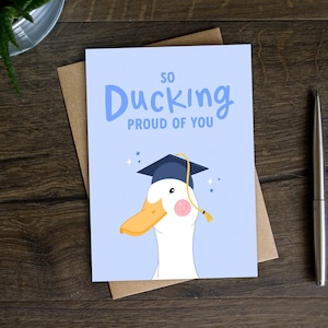 Lustige Enten-Abschluss-Karte für Sie, Glückwunschkarte für Ihn, Sohn, Tochter, Nichte, Neffe, stolz auf Sie, Universitätsabschluss, College