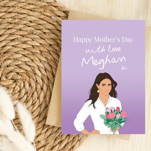 Muttertagskarte für Mama, With Love, Meghan Markle, Netflix, TV, König, Königsfamilie, Mutter, Stepmum, Mam, Sussex, Pretty, Prinz Harry