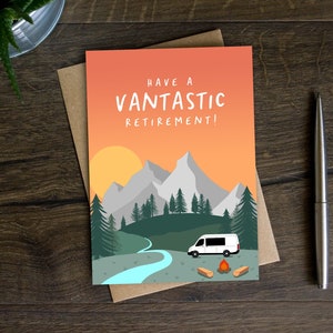 Lustige Van Life-Ruhestandskarte für Sie, Ihn, Freund, Mama, Papa, Opa, Kollege, Verlassen, Van-Umwandlung, Reisen, Camping, Ruhestand, Rente