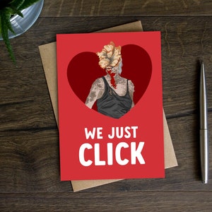 Lustige Clicker Valentinstag Karte für Freund, Zombie Hochzeitstag Karte für Mann, Freundin, Frau, Spiel, TV, Infiziert, Clicker