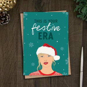 Lustige Taylor Weihnachtskarte für Sie, Eras Music Tour Weihnachtskarte für Beste Freundin, Tochter, Freundin, Schwester, Nichte, Festive Era, Swifty
