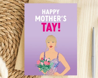 Funny Mother's Day Card for Swifty, Pop Music Lover, Country, Eras Tour, Mum, Mummy, Mom, Mommy, Gig Tickets, Concert, Happy Mother's Tay!