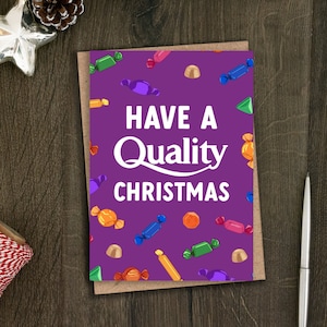 Lustige Qualität Straße Weihnachtskarte für Freund, Weihnachtsschokoladenweihnachtskarte für Sie, Ihn, Vater, Mutter, Schwester, Chocoholic, festliche Snacks