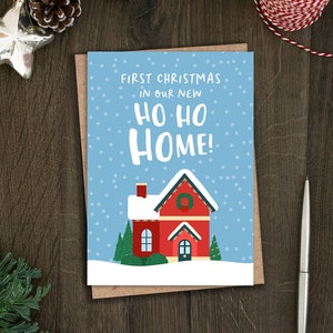 Erste Weihnachten in unserem neuen Zuhause Karte für Freund, Mann, Frau, Freundin, Mitbewohner, Wohnung, Mitbewohner, erste gemeinsame Haus